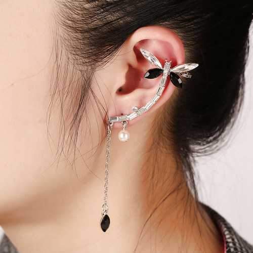 Dragonfly Ear Cuff Tassel Ear Stud
