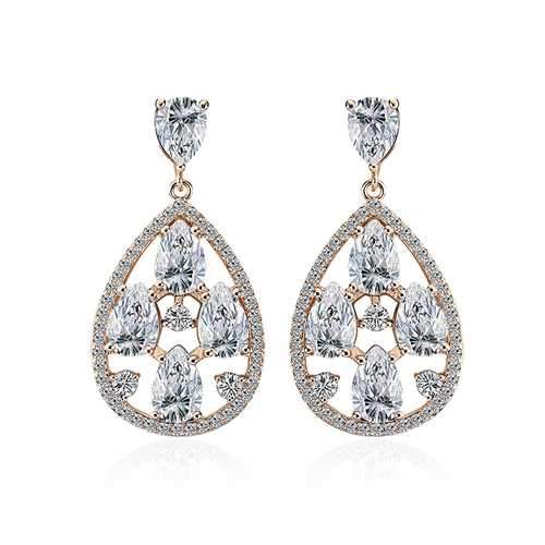 Inlay Water Drop Stud