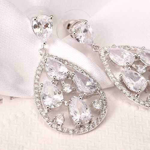 Inlay Water Drop Stud